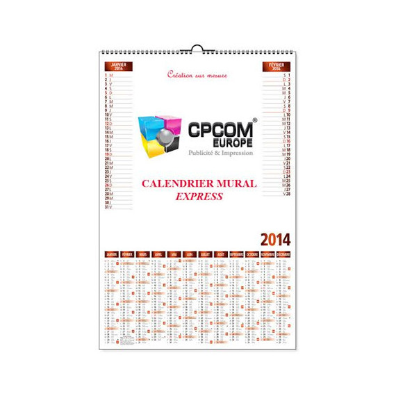 Calendrier à feuillet personnalisé express