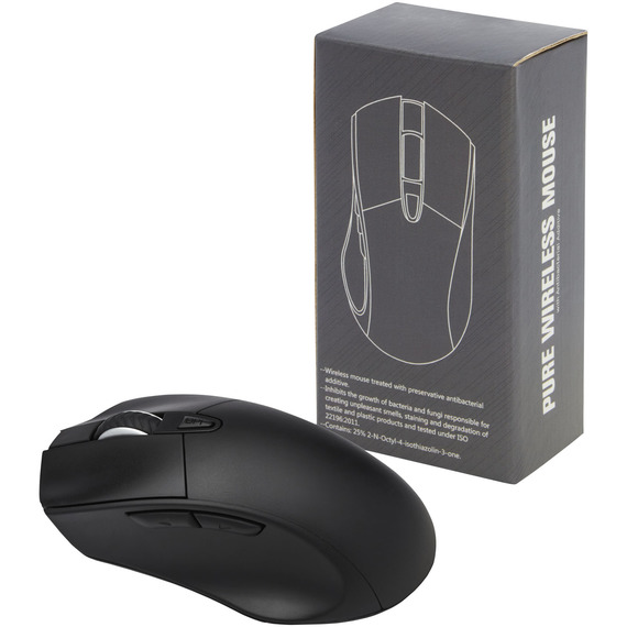 Souris publicitaire sans fil avec additif antibactérien Pure