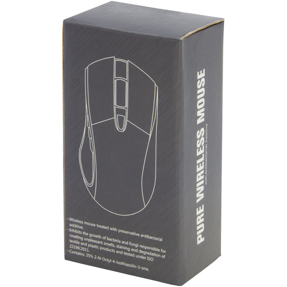 Souris publicitaire sans fil avec additif antibactérien Pure