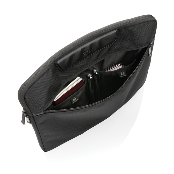 Pochette publicitaire ordinateur 15.6" Swiss Peak Voyager en rPET AWARE™