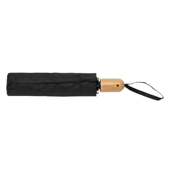 Parapluie publicitaire 21" automatique rPET 190T et bambou Impact AWARE™