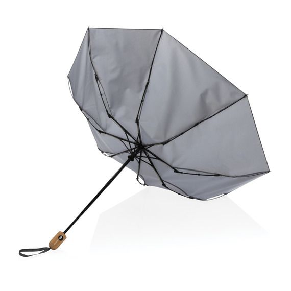 Parapluie publicitaire 21" automatique rPET 190T et bambou Impact AWARE™