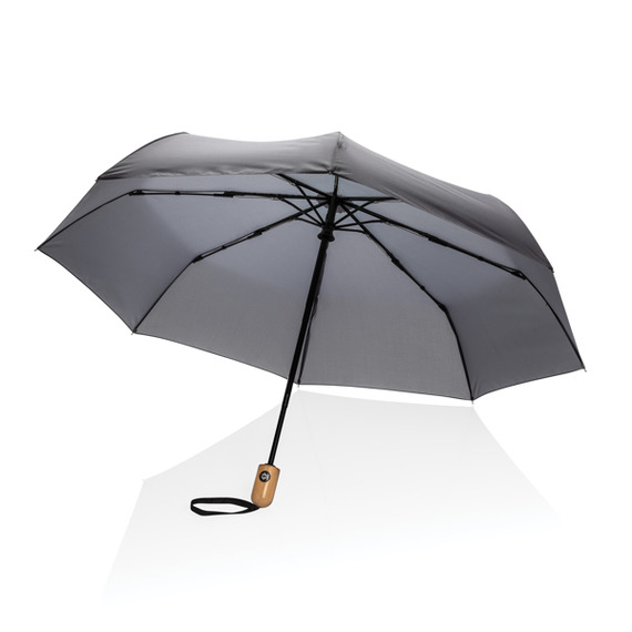 Parapluie publicitaire 21" automatique rPET 190T et bambou Impact AWARE™