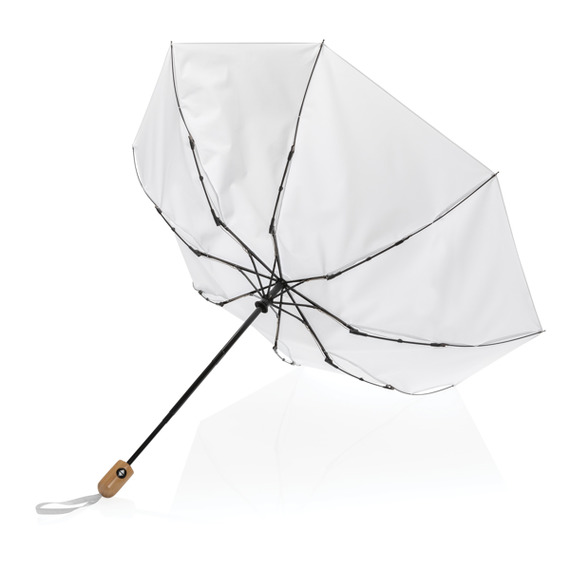 Parapluie publicitaire 21" automatique rPET 190T et bambou Impact AWARE™