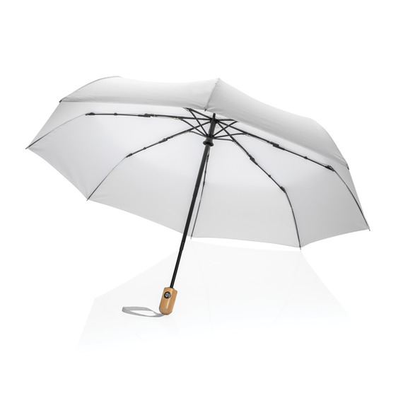 Parapluie publicitaire 21" automatique rPET 190T et bambou Impact AWARE™