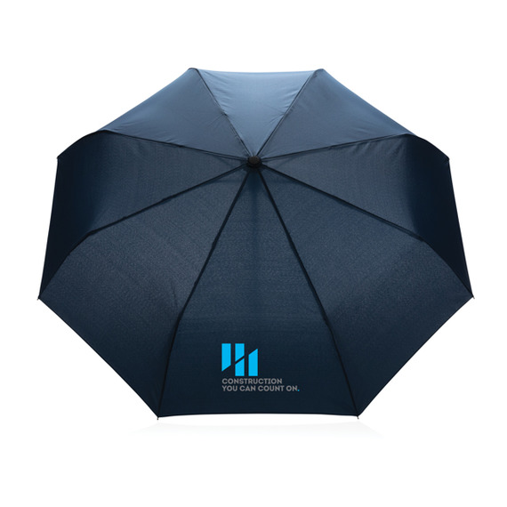 Parapluie publicitaire 21" automatique rPET 190T et bambou Impact AWARE™