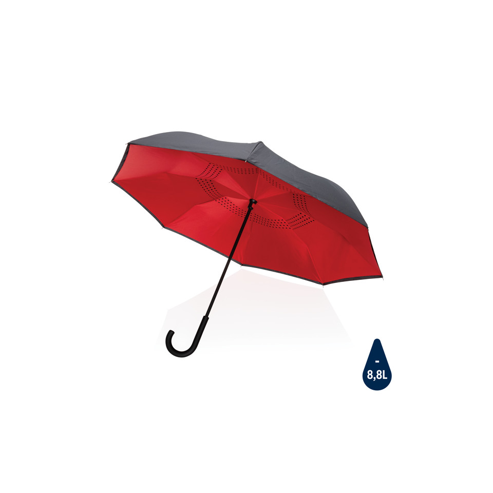 Parapluie publicitaire réversible 23" en rPET 190T Impact AWARE™