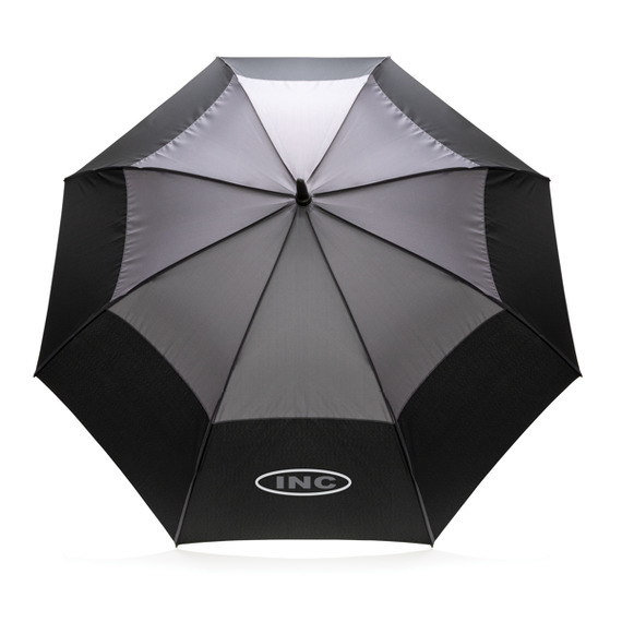 Parapluie publicitaire tempête 27" en rPET ouverture auto Impact AWARE™