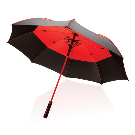 Parapluie publicitaire tempête 27" en rPET ouverture auto Impact AWARE™