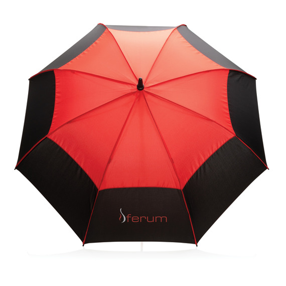 Parapluie publicitaire tempête 27" en rPET ouverture auto Impact AWARE™