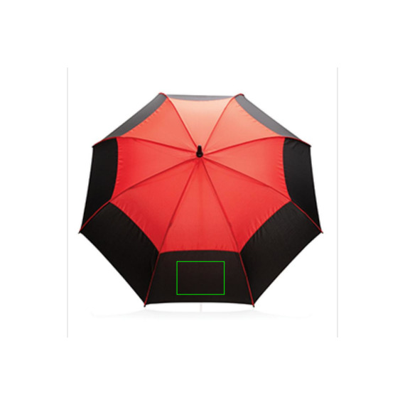 Parapluie publicitaire tempête 27" en rPET ouverture auto Impact AWARE™