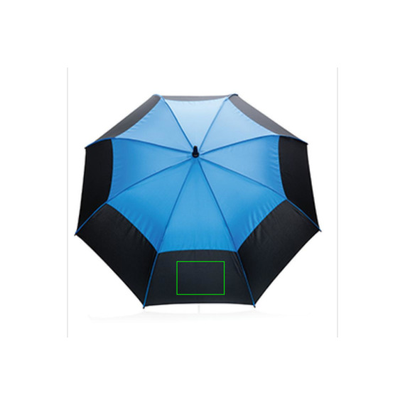 Parapluie publicitaire tempête 27" en rPET ouverture auto Impact AWARE™