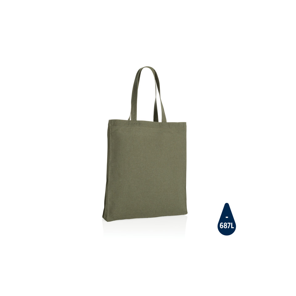 Sac publicitaire tote en coton recyclé avec fond amovible Impact AWARE™