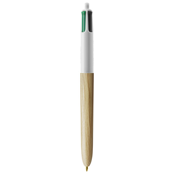 Stylo 4 couleurs publicitaire BIC® Wood Style