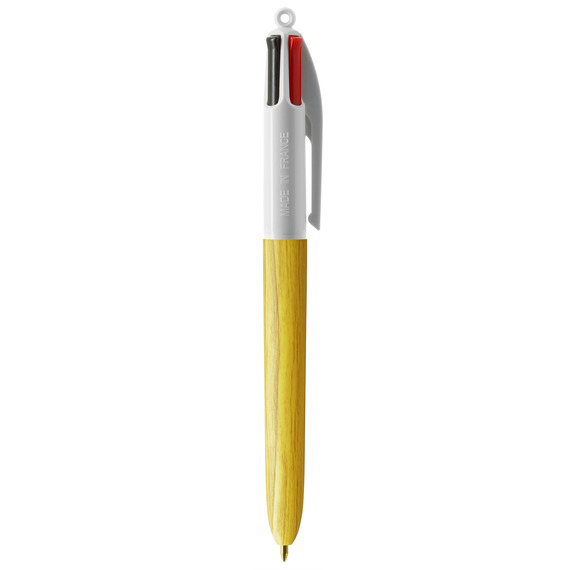 Stylo 4 couleurs publicitaire BIC® Wood Style