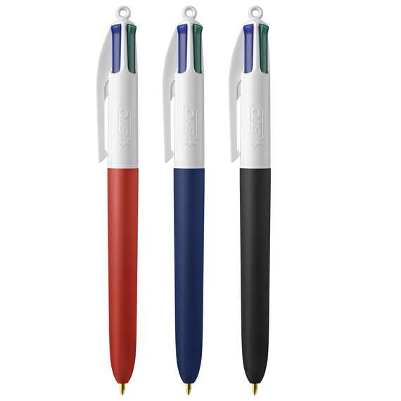 Stylo 4 couleurs publicitaire BIC® Colours Soft touch