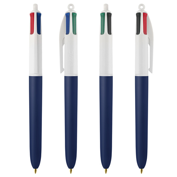 Stylo 4 couleurs publicitaire BIC® Colours Soft touch