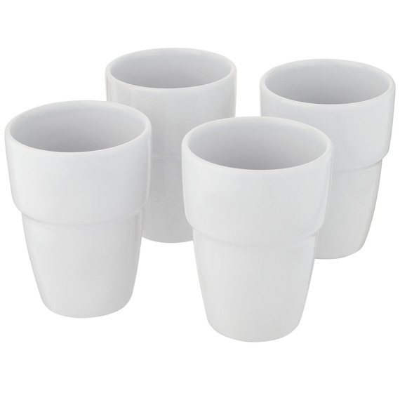 Coffret publicitaire cadeau Staki de 4 mugs empilables 280 ml