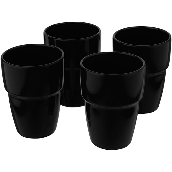 Coffret publicitaire cadeau Staki de 4 mugs empilables 280 ml