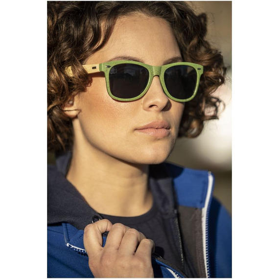 Lunettes publicitaires de soleil Sun Ray en bambou