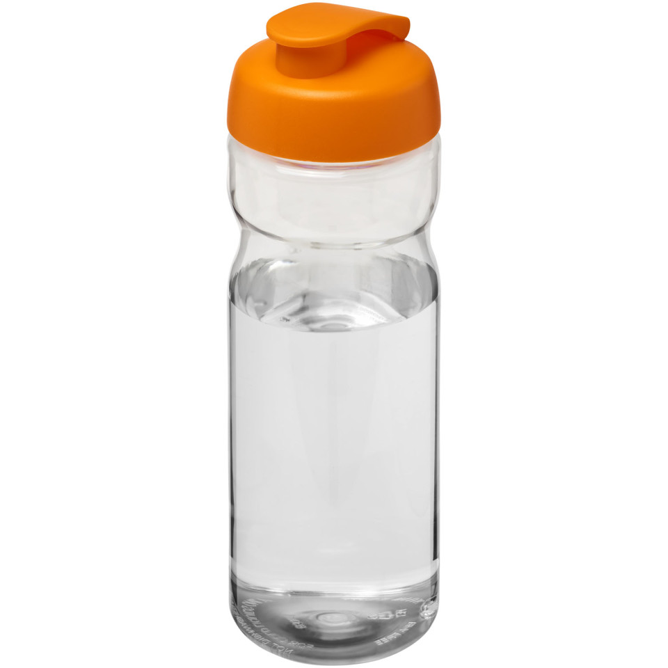 Bouteille publicitaire de sport H2O Active® Base Tritan™ de 650 ml à couvercle à clapet