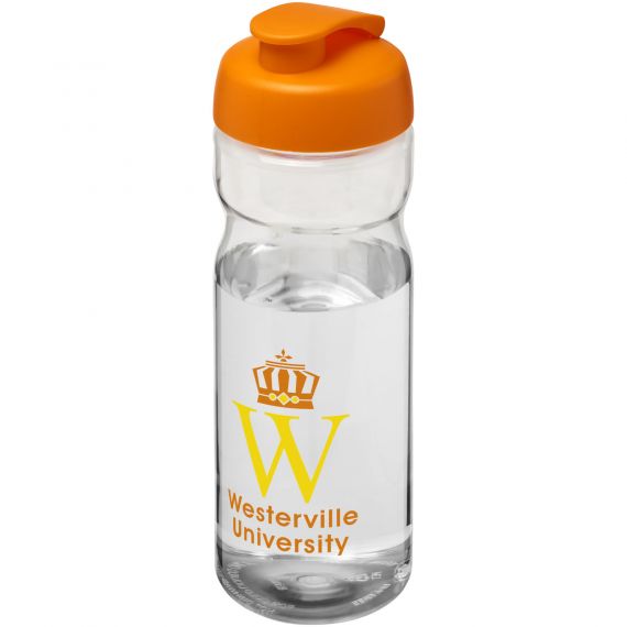 Bouteille publicitaire de sport H2O Active® Base Tritan™ de 650 ml à couvercle à clapet