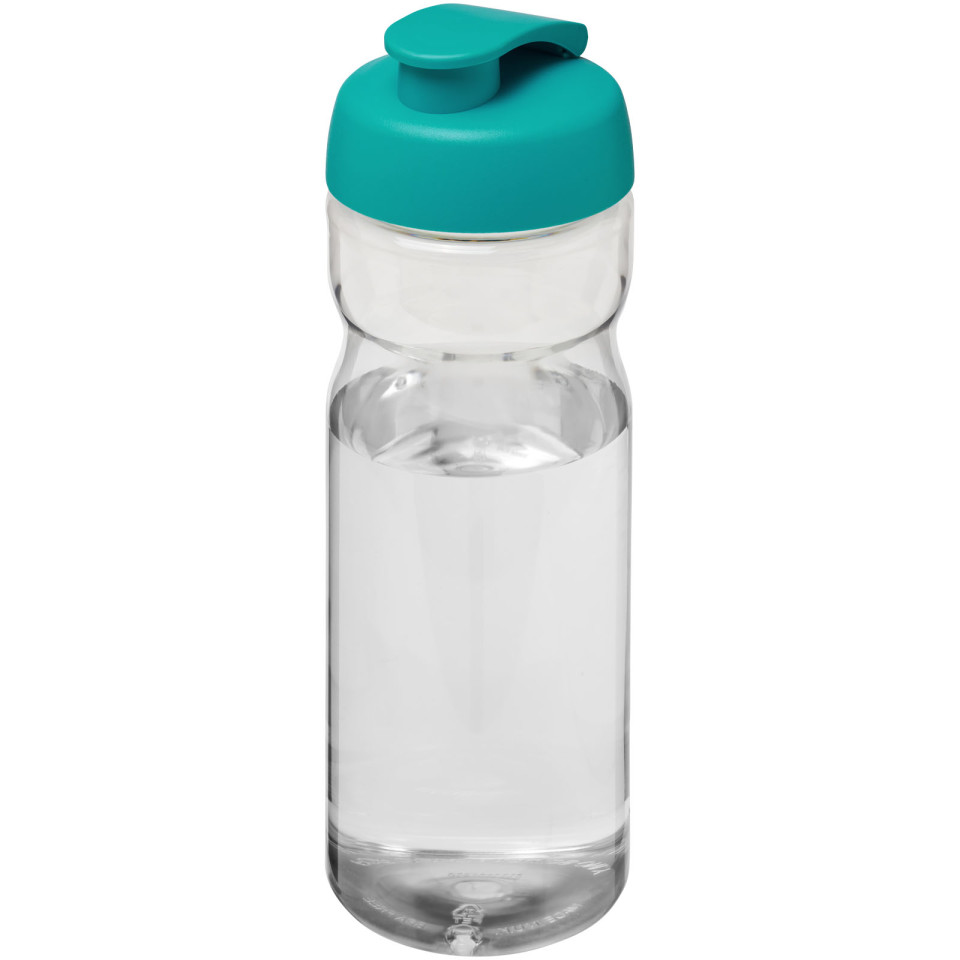 Bouteille publicitaire de sport H2O Active® Base Tritan™ de 650 ml à couvercle à clapet