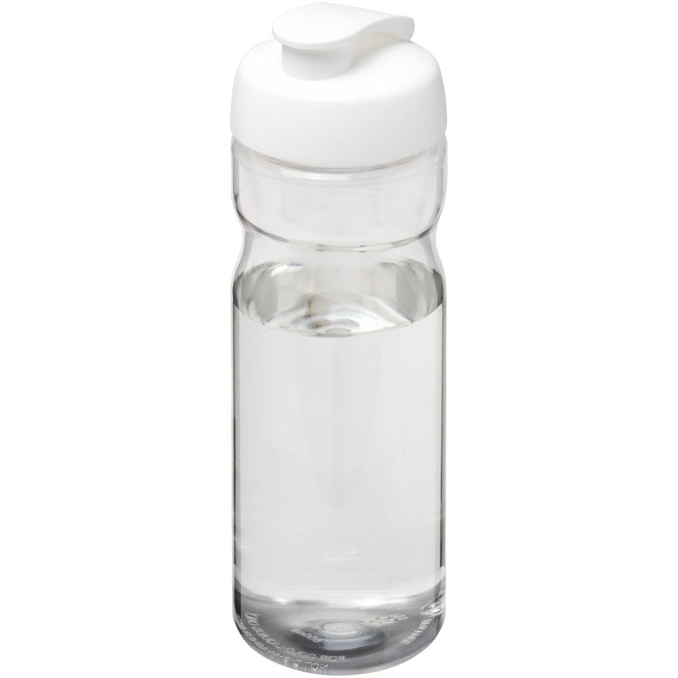 Bouteille publicitaire de sport H2O Active® Base Tritan™ de 650 ml à couvercle à clapet