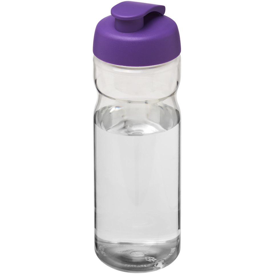 Bouteille publicitaire de sport H2O Active® Base Tritan™ de 650 ml à couvercle à clapet