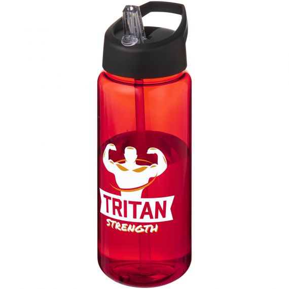 Bouteille publicitaire de sport H2O Active® Octave Tritan™ de 600 ml avec couvercle à bec verseur