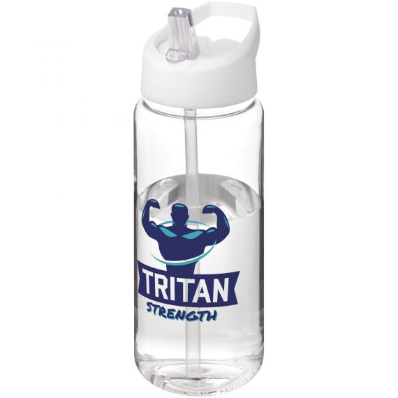 Bouteille publicitaire de sport H2O Active® Octave Tritan™ de 600 ml avec couvercle à bec verseur