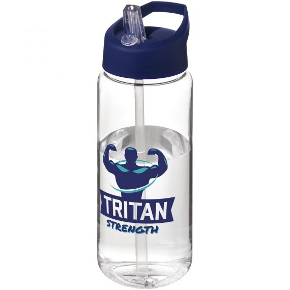 Bouteille publicitaire de sport H2O Active® Octave Tritan™ de 600 ml avec couvercle à bec verseur