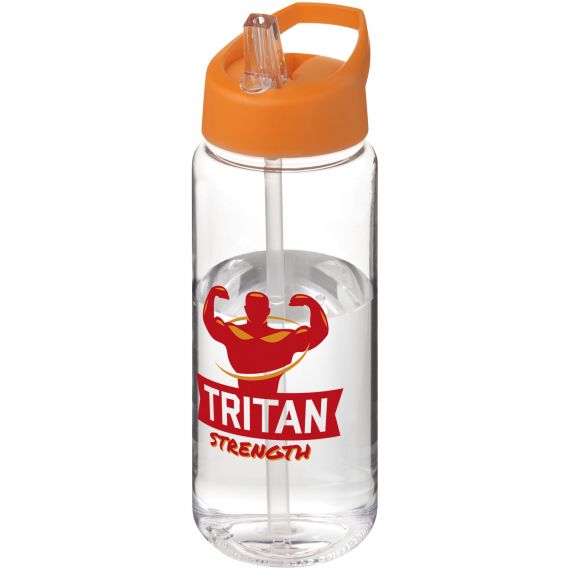 Bouteille publicitaire de sport H2O Active® Octave Tritan™ de 600 ml avec couvercle à bec verseur