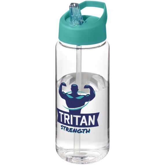 Bouteille publicitaire de sport H2O Active® Octave Tritan™ de 600 ml avec couvercle à bec verseur