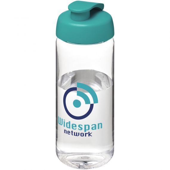 Bouteille publicitaire de sport H2O Active® Octave Tritan™ de 600 ml avec couvercle à clapet