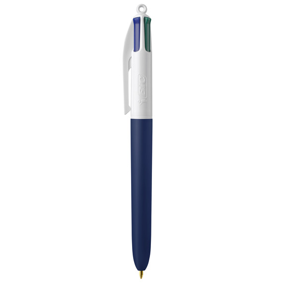 Stylo 4 couleurs publicitaire BIC® Colours Soft touch cordon lanière