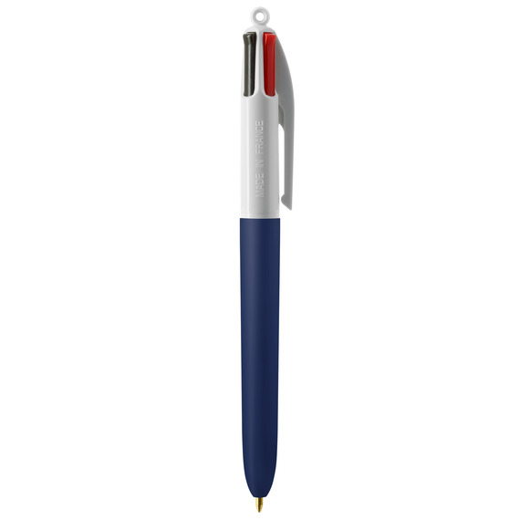 Stylo 4 couleurs publicitaire BIC® Colours Soft touch cordon lanière