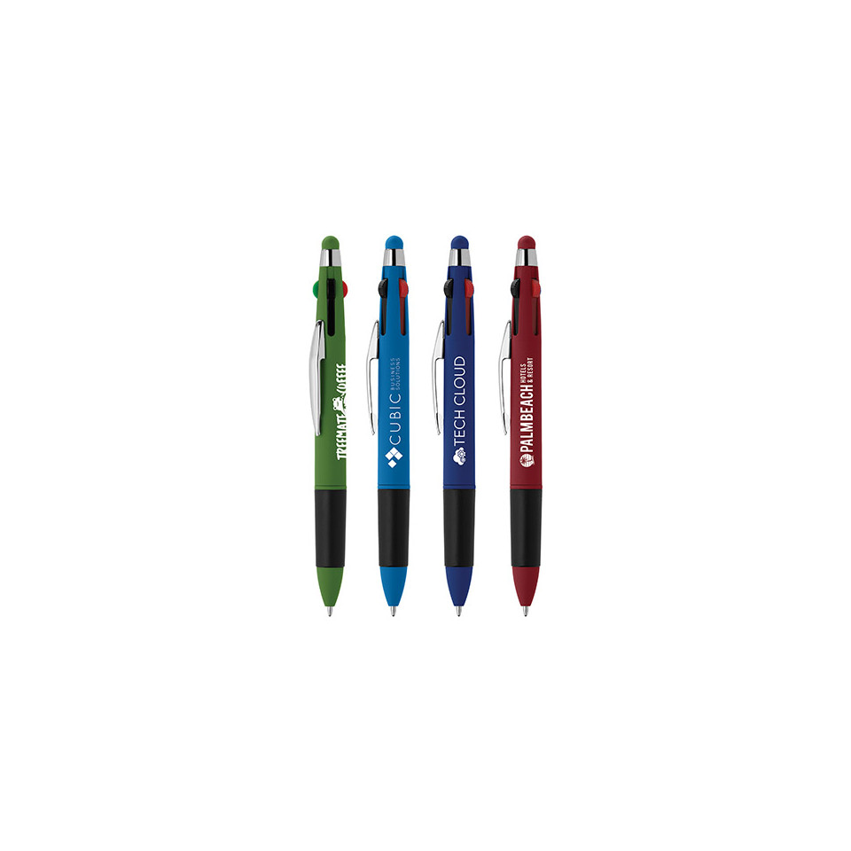 Stylo bille stylet 4 couleurs publicitaire express Goldstar Quattro Softy