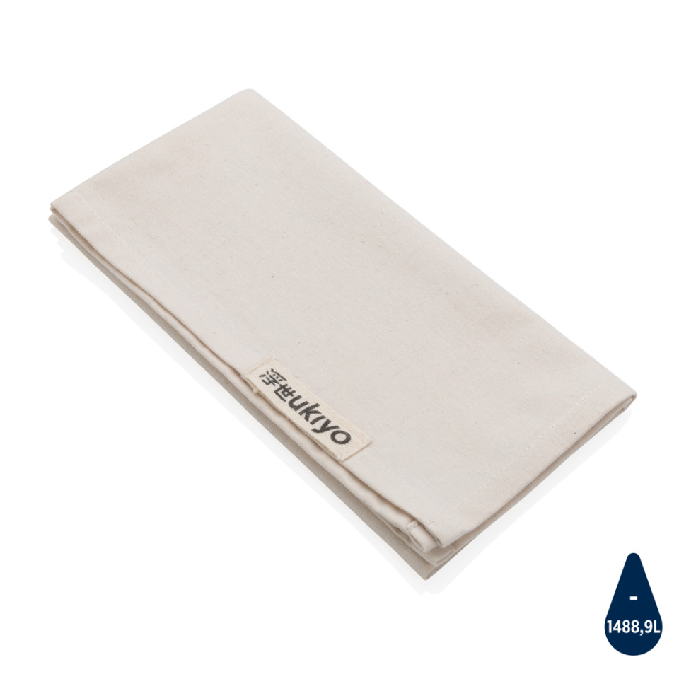 Set publicitaire de 4 serviettes de table Ukiyo en rcotton 180gr Aware™