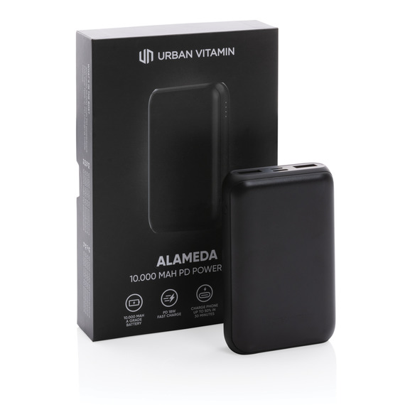 Powerbank publicitaire 10.000 mAh 18W PD Urban Vitamin Alameda