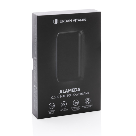 Powerbank publicitaire 10.000 mAh 18W PD Urban Vitamin Alameda