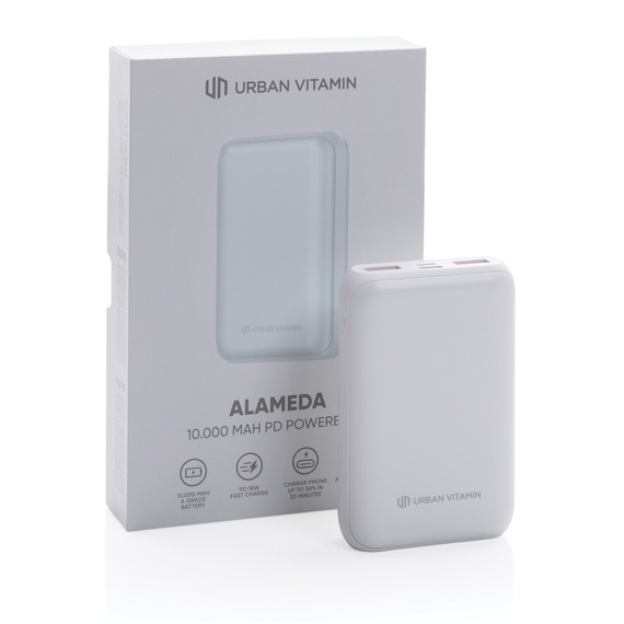 Powerbank publicitaire 10.000 mAh 18W PD Urban Vitamin Alameda