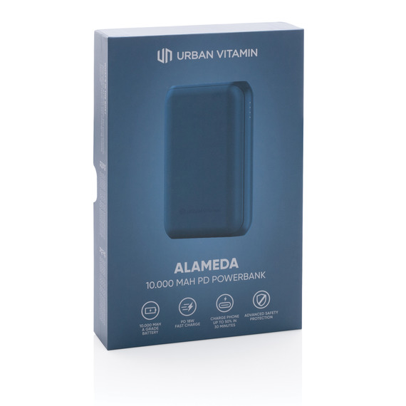 Powerbank publicitaire 10.000 mAh 18W PD Urban Vitamin Alameda