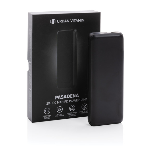 Powerbank publicitaire 20.000 mAh 18W Pd Urban Vitamin Pasadena