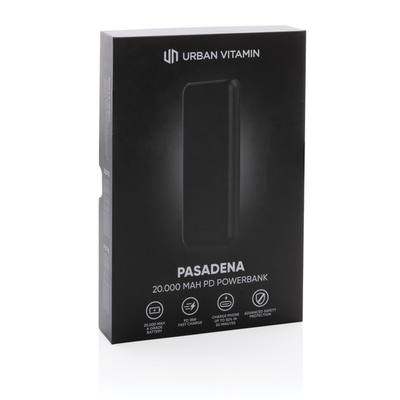 Powerbank publicitaire 20.000 mAh 18W Pd Urban Vitamin Pasadena