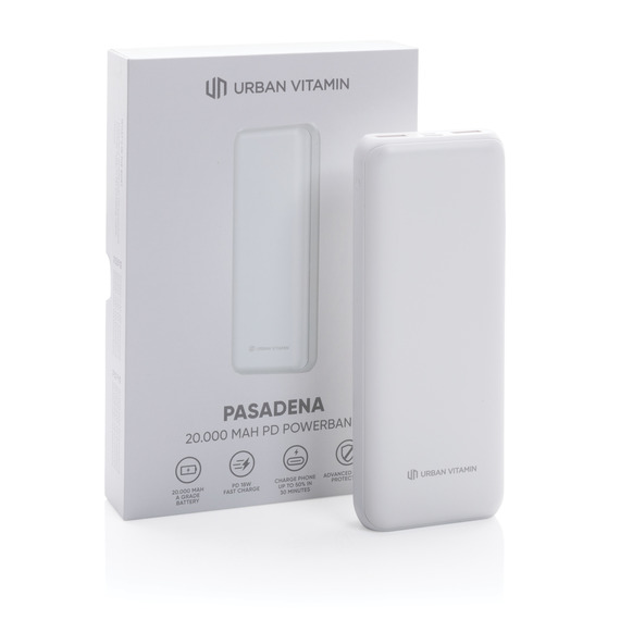 Powerbank publicitaire 20.000 mAh 18W Pd Urban Vitamin Pasadena