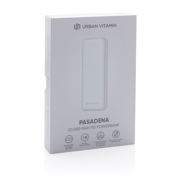 Powerbank publicitaire 20.000 mAh 18W Pd Urban Vitamin Pasadena