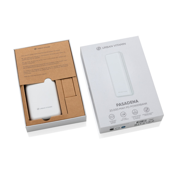 Powerbank publicitaire 20.000 mAh 18W Pd Urban Vitamin Pasadena