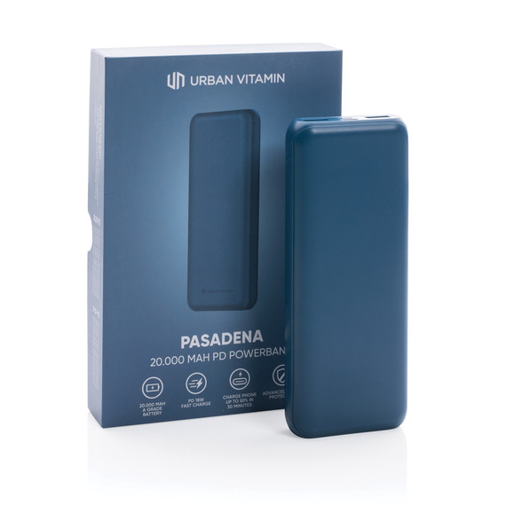 Powerbank publicitaire 20.000 mAh 18W Pd Urban Vitamin Pasadena