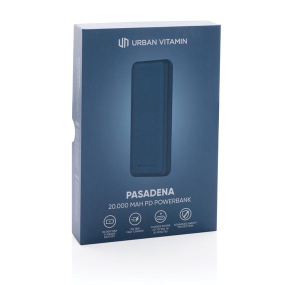 Powerbank publicitaire 20.000 mAh 18W Pd Urban Vitamin Pasadena